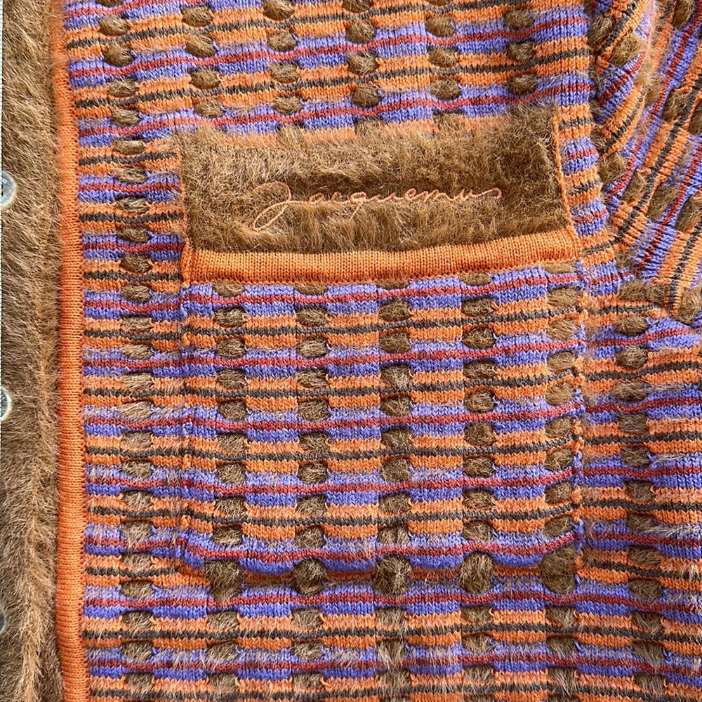 SOLD ✨Jacquemus Le Cardigan Macio in Brown Multi - Cropped - Picture 12 of 17